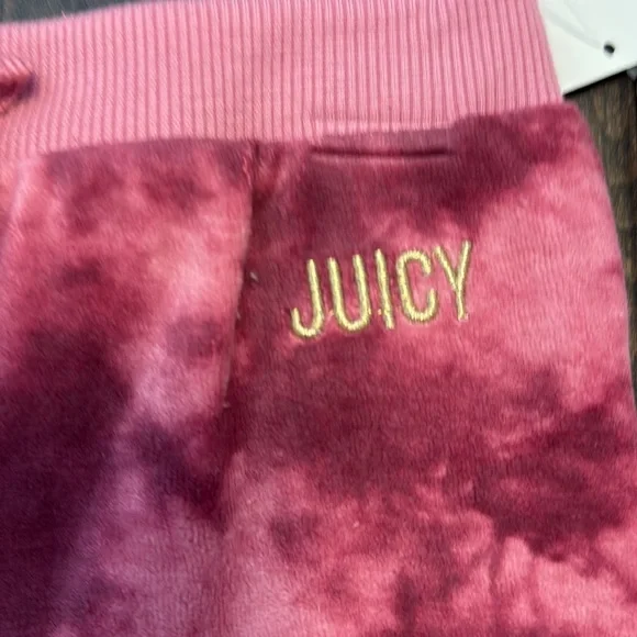 NWT Juicy Couture Toddler Girls Pink Tie-Dye Hoodie and Joggers Set - Picture 7 of 9
